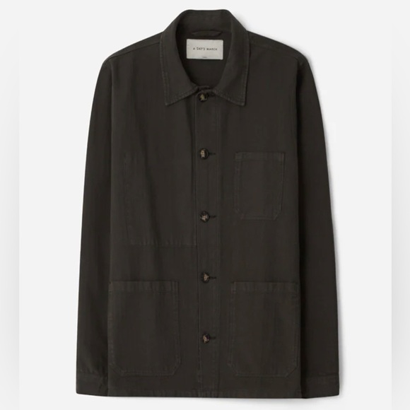 A Day’s March, Original Chore Overshirt - Herringbone - Picture 2 of 7